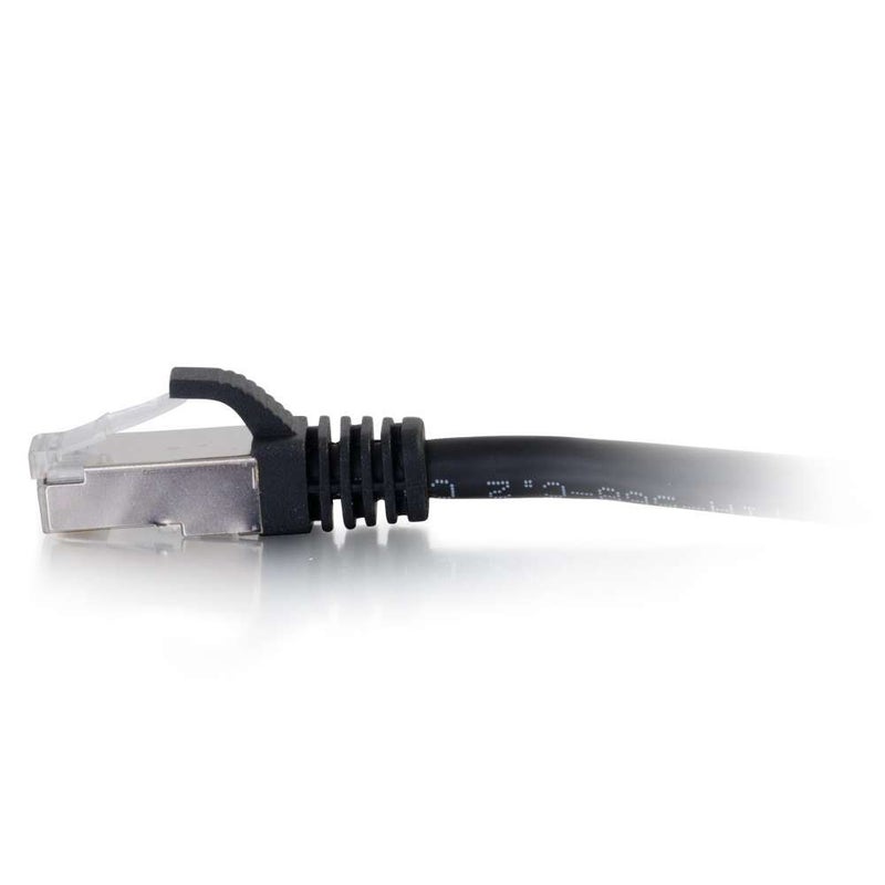 C2G Legrand Cat6 Ethernet Cable, Snagless Shielded Cat6a Patch Cable, Black Network Patch Cable, 1 Foot Snagless STP Ethernet Cable, 1 Count, C2G 00808 - Image 2
